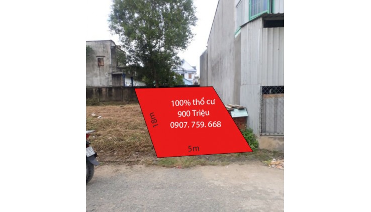 Chần chừ là mất lô  đất chính chủ 100% thổ cư 900 triệu, 90m2